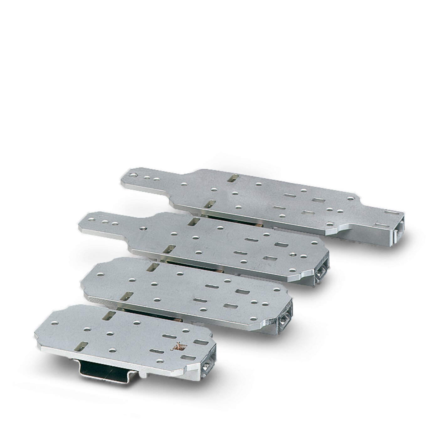 Zinc die-cast universal mounting plates for DIN rail