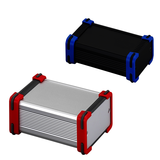 compact metal enclosure with plastic frame for small electronics