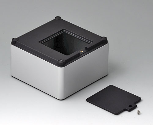 Square metal electronic enclosures based on extruded aluminium profile 120x120 mm
