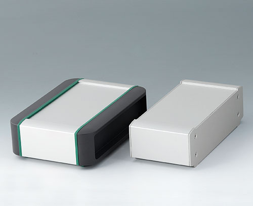 Extruded aluprofile boxes with plastic and aluminium lids