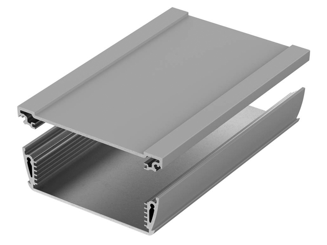 Bopla Alustyle ASPH 1030 aluminium 2-pieces profile for unversal enclosures, can be equipped with battery compartment, wall-mounting brackets, tower feet