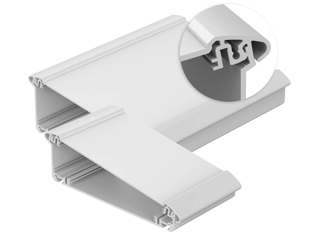Slope aluminium profile enclosure for table top and wall-mounting devices