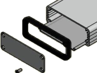 Hammond aluminium profile tube housing with plastic frame