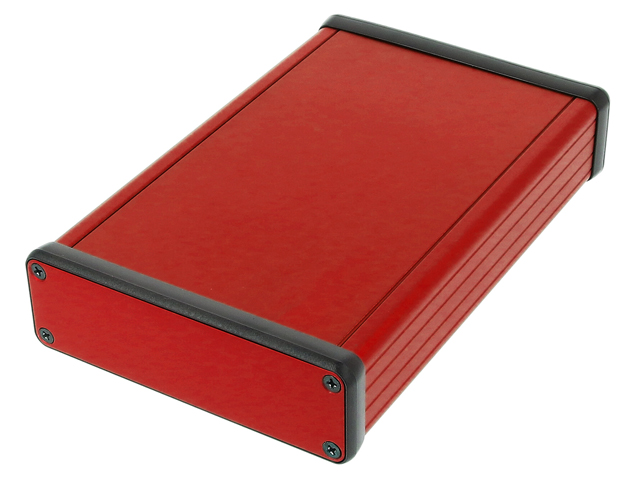Hammond aluprofile extruded red anodized case