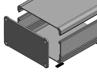Aluminium profile enclosure for desktop and wall-mounting applications